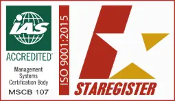 Certificación ISO 9001:2015 — IAS Accredited y Star Register